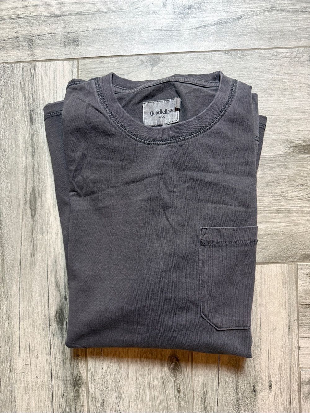 Goodfellow & Co Charcoal Long-Sleeve Pocket Tee